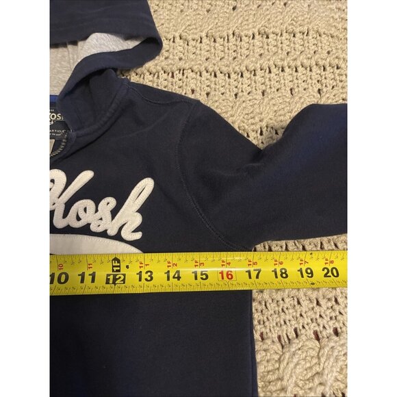 Youth Boys' OshKosh Navy Blue Hooded Jacket Size 12 Full Zip up With Pockets - Picture 8 of 14